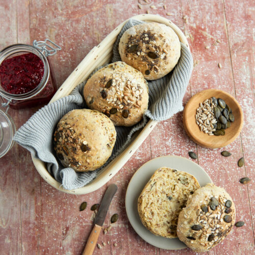 Saftige Frühstücksbrötchen